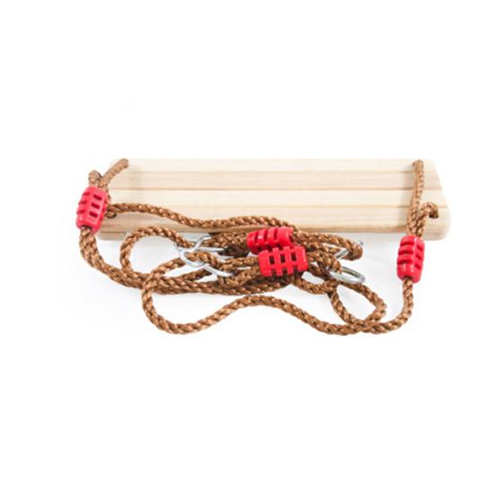 Wooden Swing for Adults Children Outdoor Pastoral Swing with Adjustable Rope 100kg Max Load-Bearing Swing for Yard Garden
