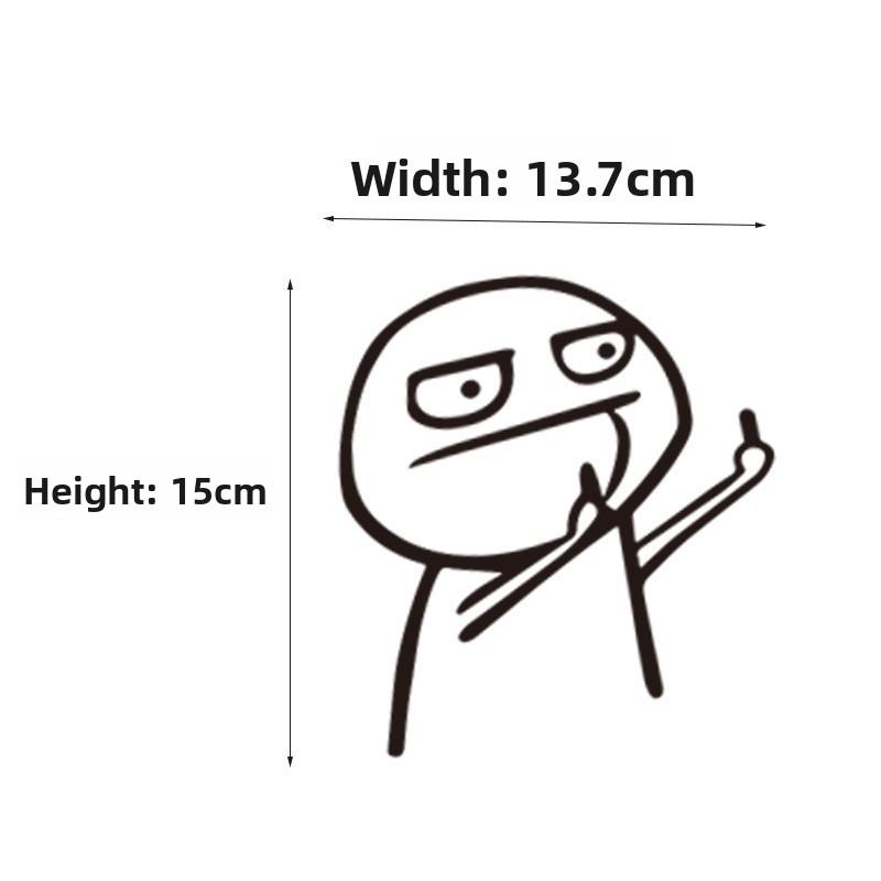 

10.5x12cm Creative Funny Car Stickers Middle Finger Styling Auto Windshield Door Trunk Sticker Decals Car Accessories Exterior чёрный