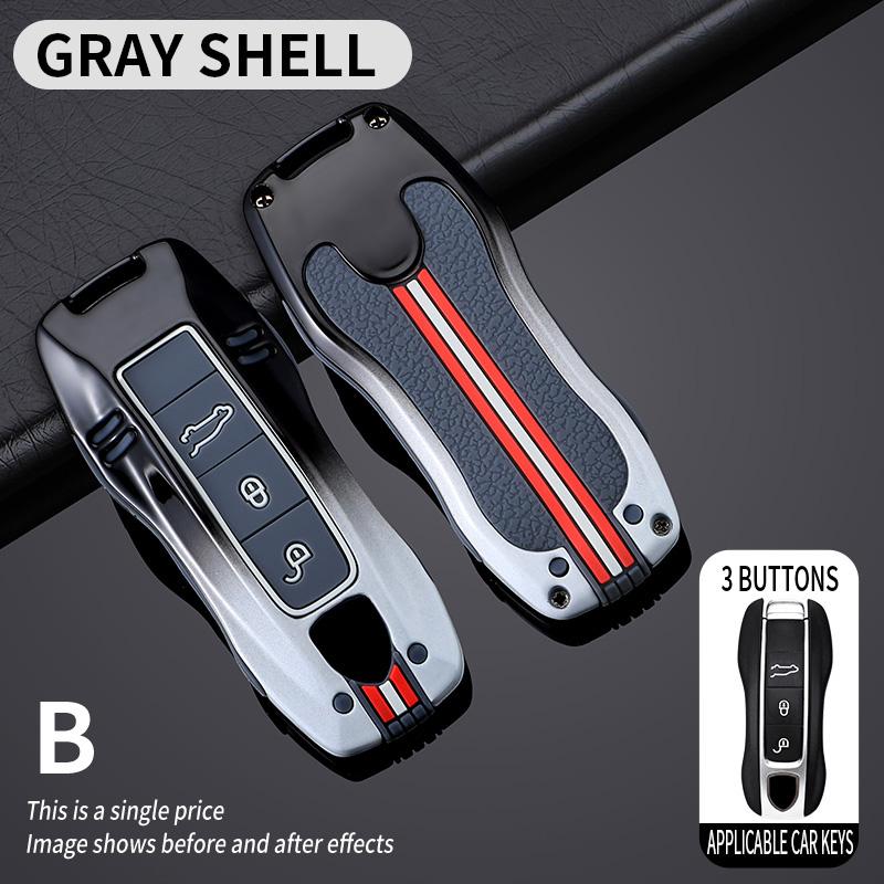 Obudowa kluczyka samochodowego ze stopu cynku Shell Fob do Porsche New Cayenne Panamera 911 992 Taycan Car Protect Interior Accessories