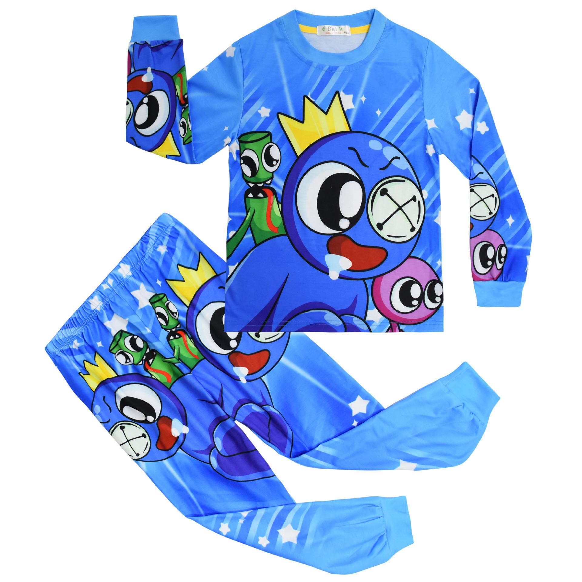 

Cartoon Digital Printing Clothing, Medium And Large Children S Long-Sleeved Loungewear Set 7028 110