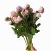 10pcs Artificial Ranunculus Asiaticus Flower Branch 3 Heads Silk Persian Buttercup Blossom for Floral Decoration Peony