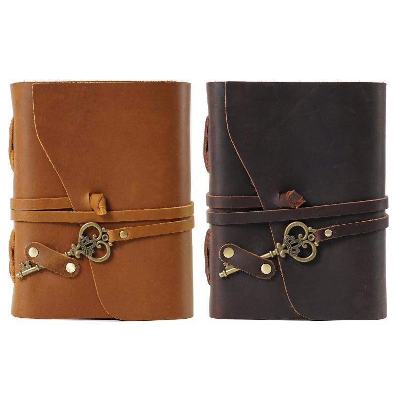 Retro Magic Leather Journey Diary Notepad Journal Planner Notebook with for Key Ornaments for Women Men Artist Writer Gi