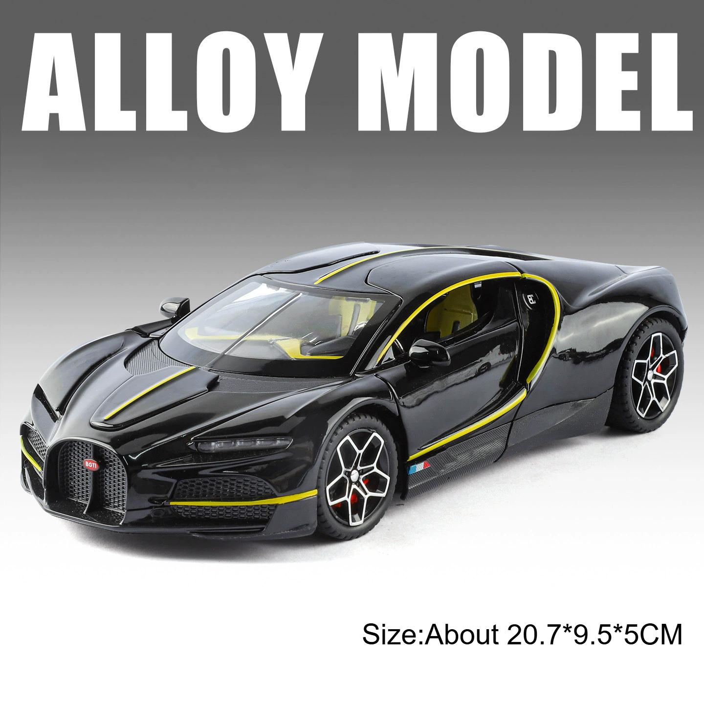 1:24 Skala Tourbillon Atlantic Automodell Spielzeug Metall Druckguss Stoßdämpfung Türen Öffnen Supersportwagen Tischplatte Dekoration