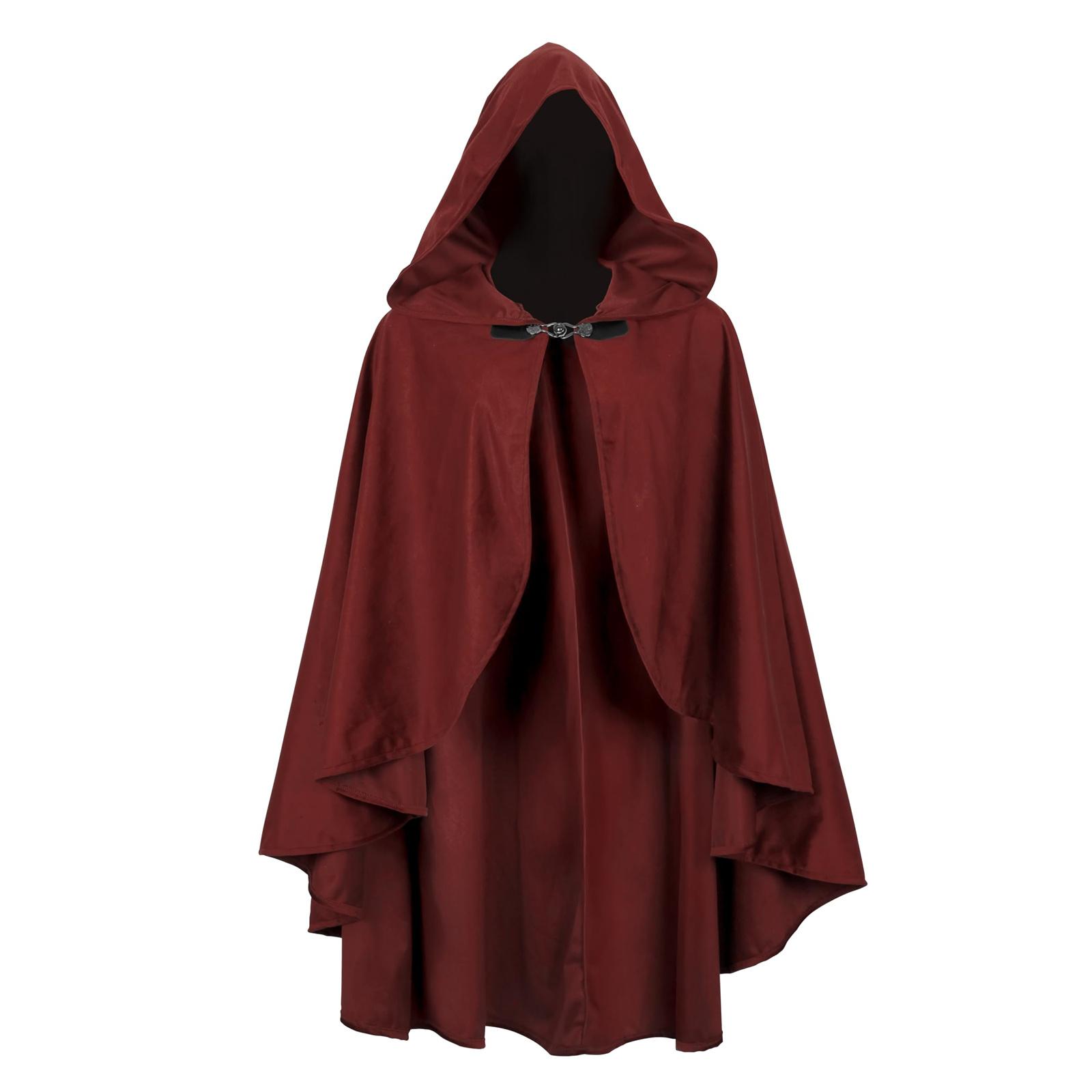 

Плащ с капюшоном короткий плащ с капюшоном для взрослых мужчин и женщин One Size винный