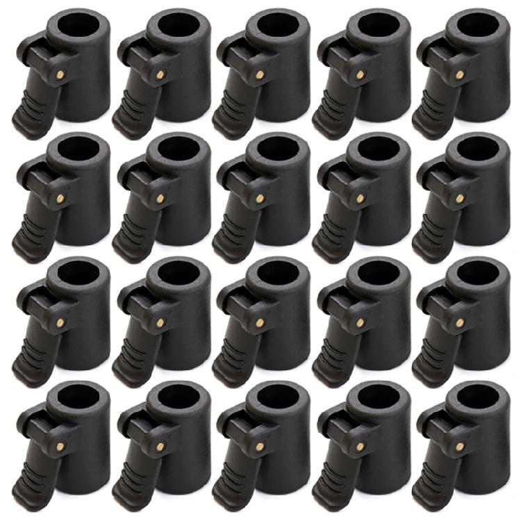 20Pcs Camping Tent Awning Poles Adjuster Clamp Plastic Tent Poles Connector With Nonslip Button Tent Accessories