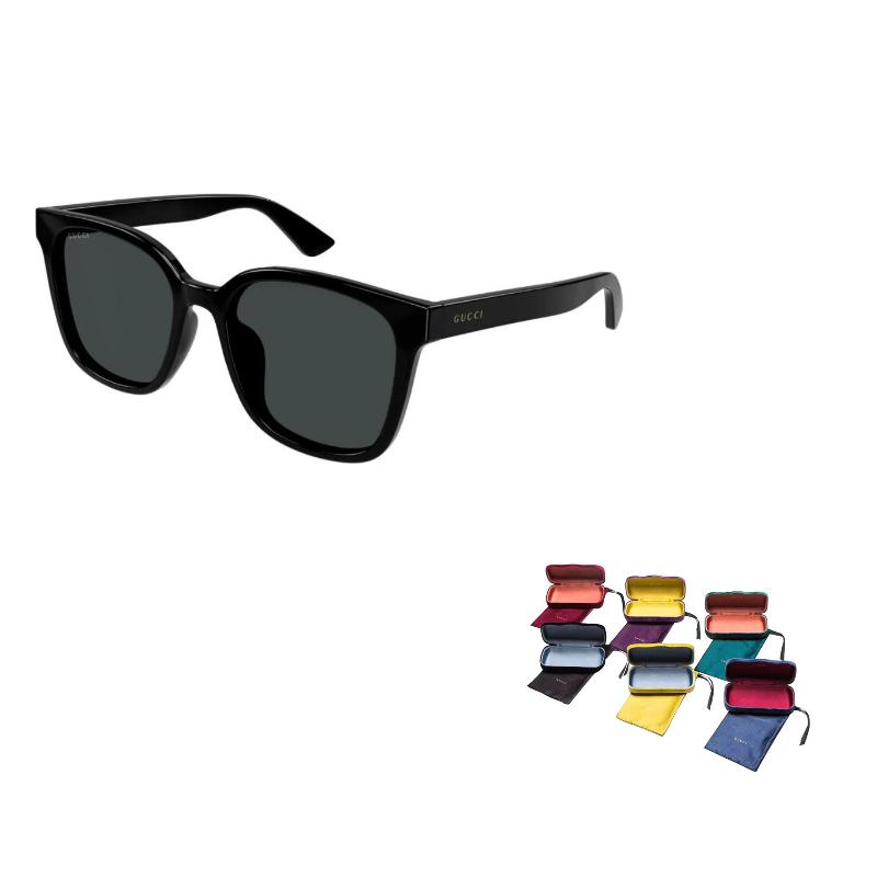 Gucci Acetate Square Sunglasses Unisex Couple Black