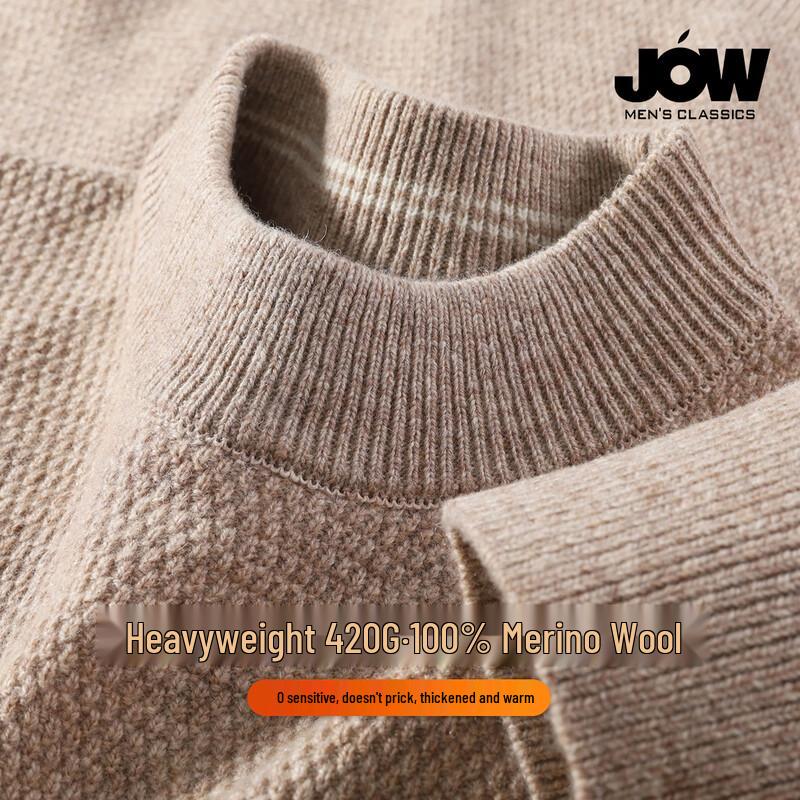 

Чоловічий м який светр JOW з 100% вовни з коміром-стійкою, стійкий до скочування XL /52