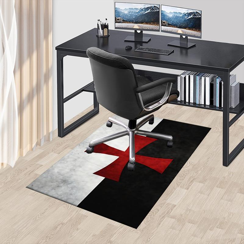 1pc Cross Flag Carpet, Office Rug Outdoor Mat Home Decor Area Carpet Festival