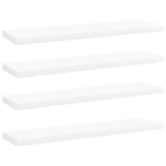 Library Panels - VidaXL - 4 Pcs - Engineered Wood - White - 40 X 10 X 1.5 Cm