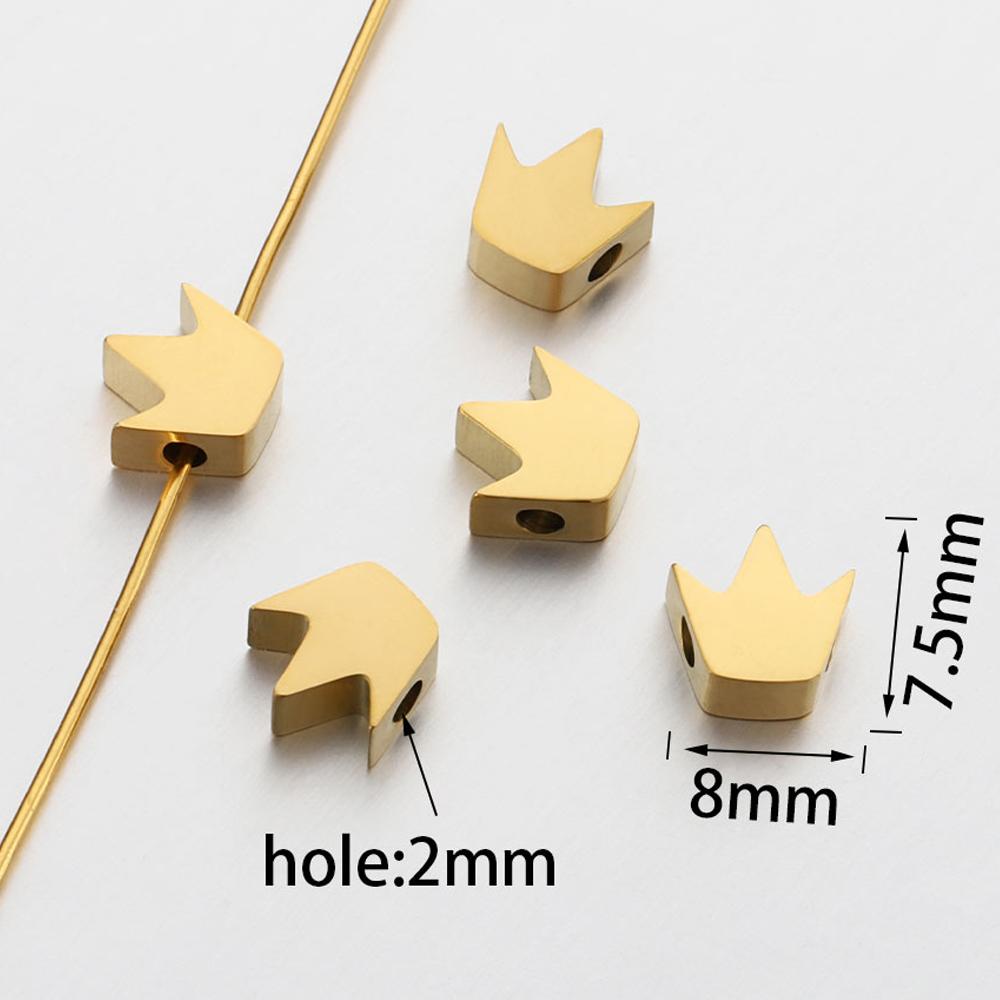 5pcs Stainless Steel Polish Heart Bracelet Beads Moon Star Airplane Spacer Beads DIY Jewelry Making Necklace Findings Wholesale