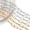 1m Stainless Steel Flat O Shape Chains Handmade Chain for DIY Necklaces Bracelets Bangles Jewelry Gifts Earrings Accessories