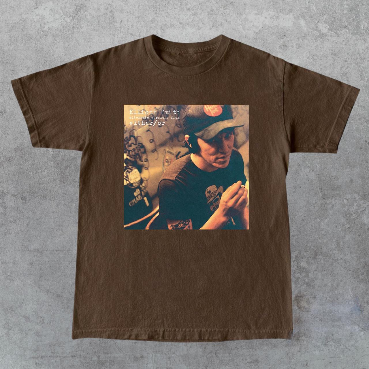 Elliott Smith Either Or Alternative Versions Graphic Tee T Shirt Size S-5XL M