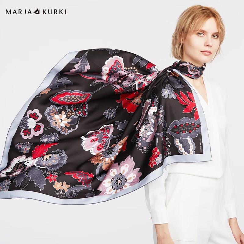 MARJA KURKI Women's Night Garden Double-Sided Silk Scarf