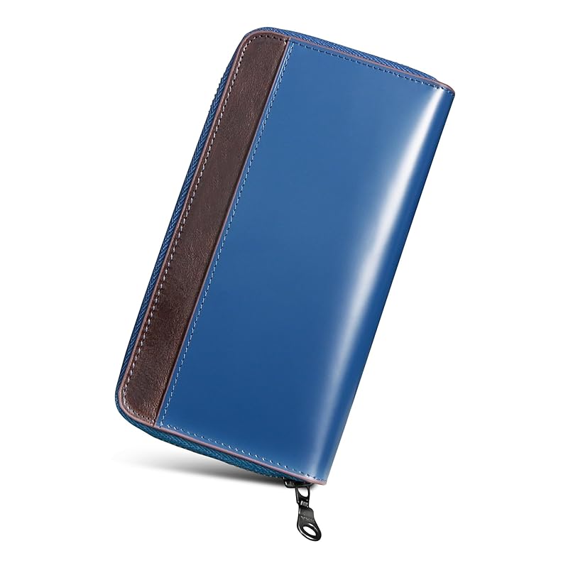 

wallet men s tochigi leather long wallet genuine leather large capacity YKK zipper Vertical card storage Made by top wallet craftsmen Holds a lot of