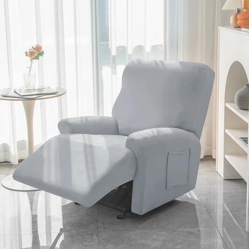 1/2/3/4 Seater Recliner Sofa Covers Elastic Relax  Armchair Cover Stretch Reclining Chair Slipcovers Furniture Protector