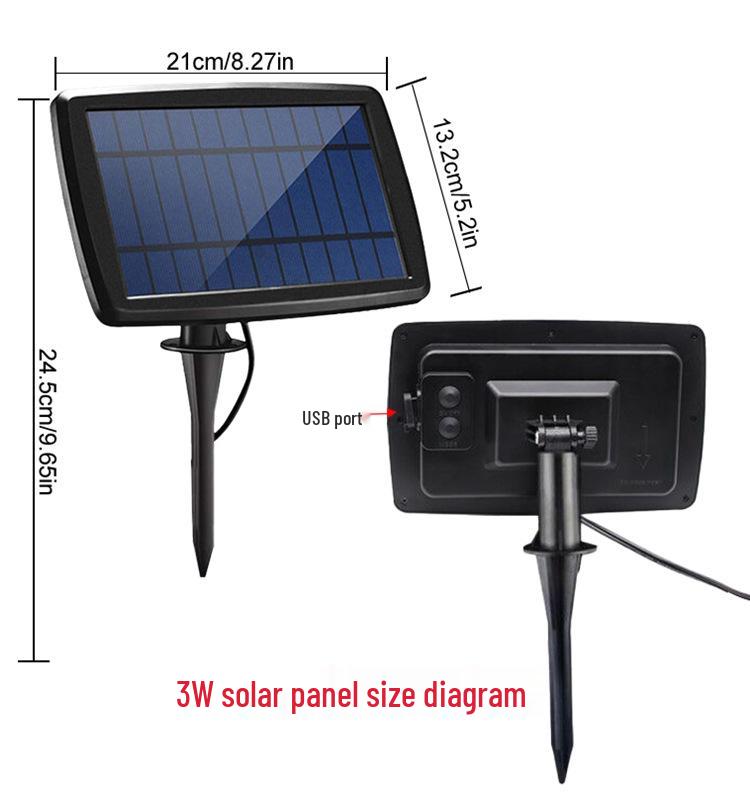 Five-Watt Underwater Solar Light: Large Low-Voltage, Energy-Saving, Five-Head Projector for Landscape and Fish Tank Lighting