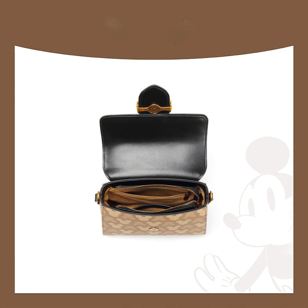 New Disney Mickey Series Synthetic Leather Shoulder Bag, Crossbody Bag, Handbag Regular Women's Brown BMK-72147R