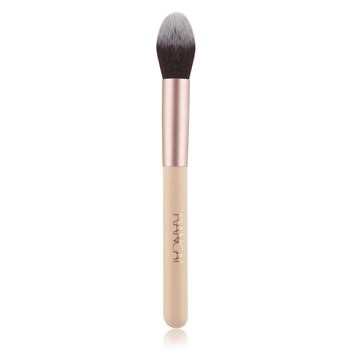 Single wooden handle loose powder brush blush brush skin tone size flame brush highlight brush soft hair makeup tool