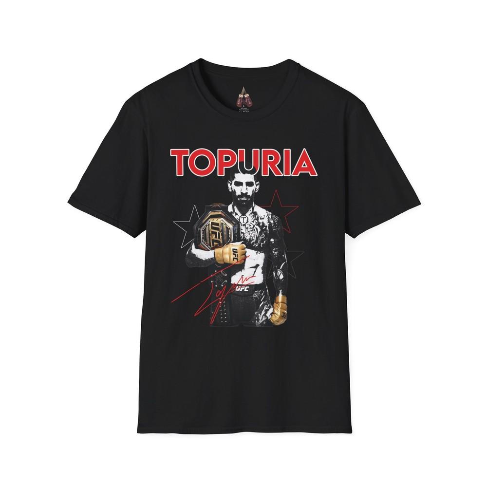 Винтажная футболка унисекс Ilia Topuria UFC Softstyle Повседневная одежда бойца UFC Футболка унисекс XL