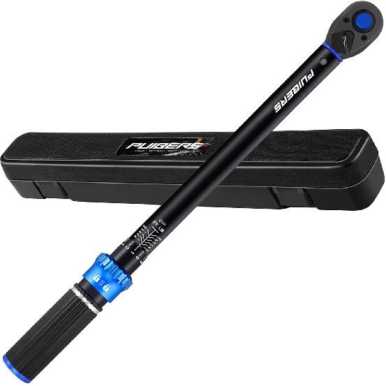 3/8 inch Drive Click Torque Wrench, Torque Wrench 3/8 Torquimetro 10-110 FT.LB/13.6-149.2 Nm, Dual-Direction Adjustable 72 Tooth Click Car Torque