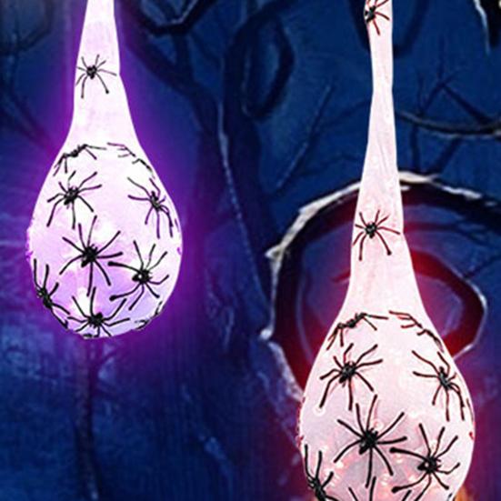 Halloween-Dekoration, modische, schreckliche LED-Spinnen-Hängeei, gruselige, lebendige Spinne, Spinnen-Hängeei, Halloween-Dekoration für Halloween-Partys