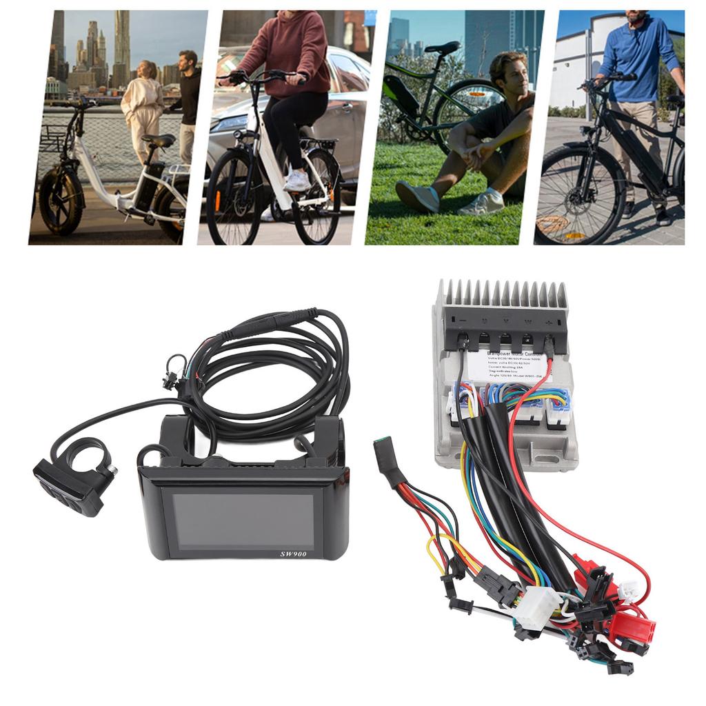 Brushless Motor Speed Controller Kit Water Proof LCD Display Panel for Scooter 36V 48V 60V 500W 28A