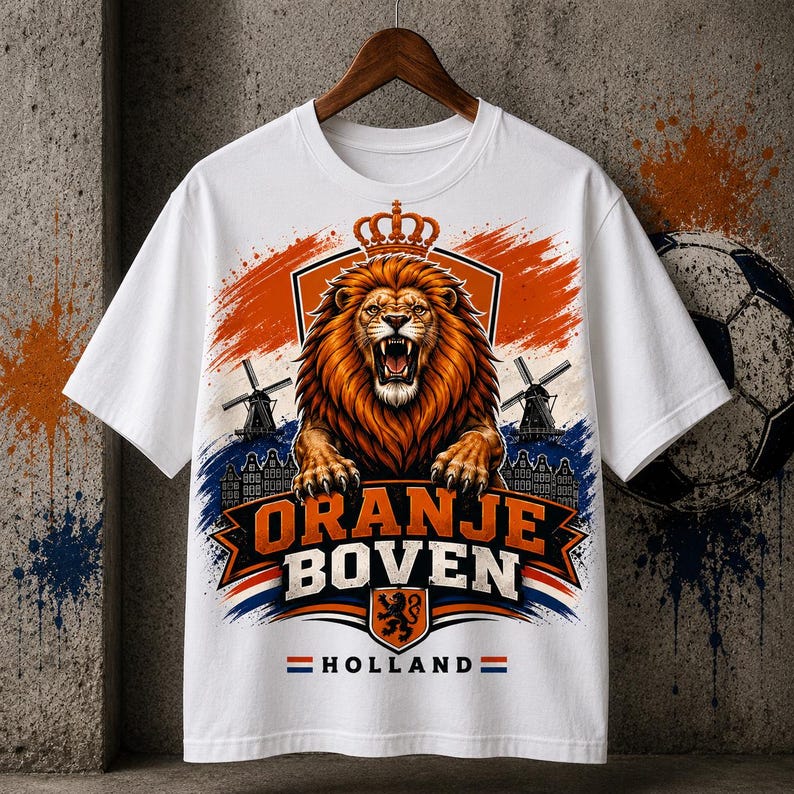 Dutch World Cup 2026 | Oranje Boven Lion Graphic T-Shirt