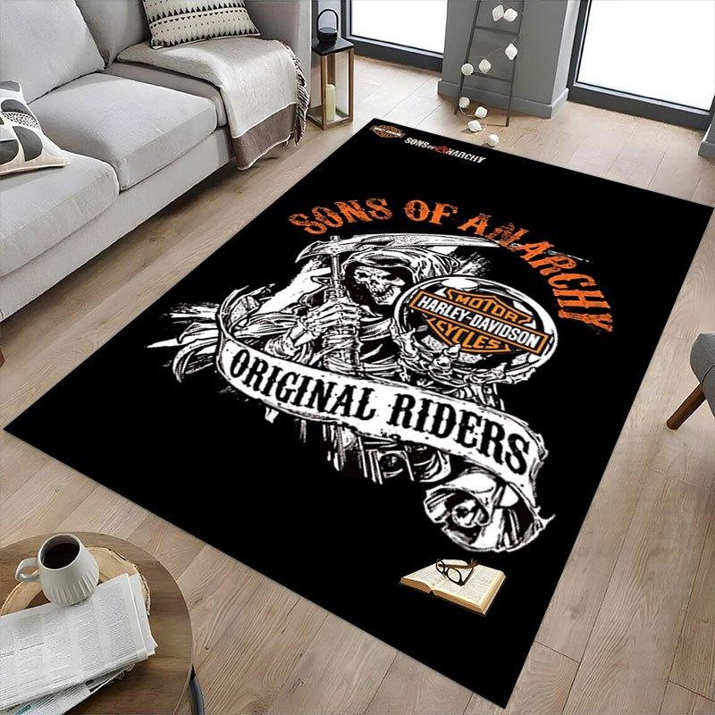 1pc Sons of Anarchy themed Office Carpet Chair Mats - durable polyester rug for home theater, office, dorm room decor - tA47