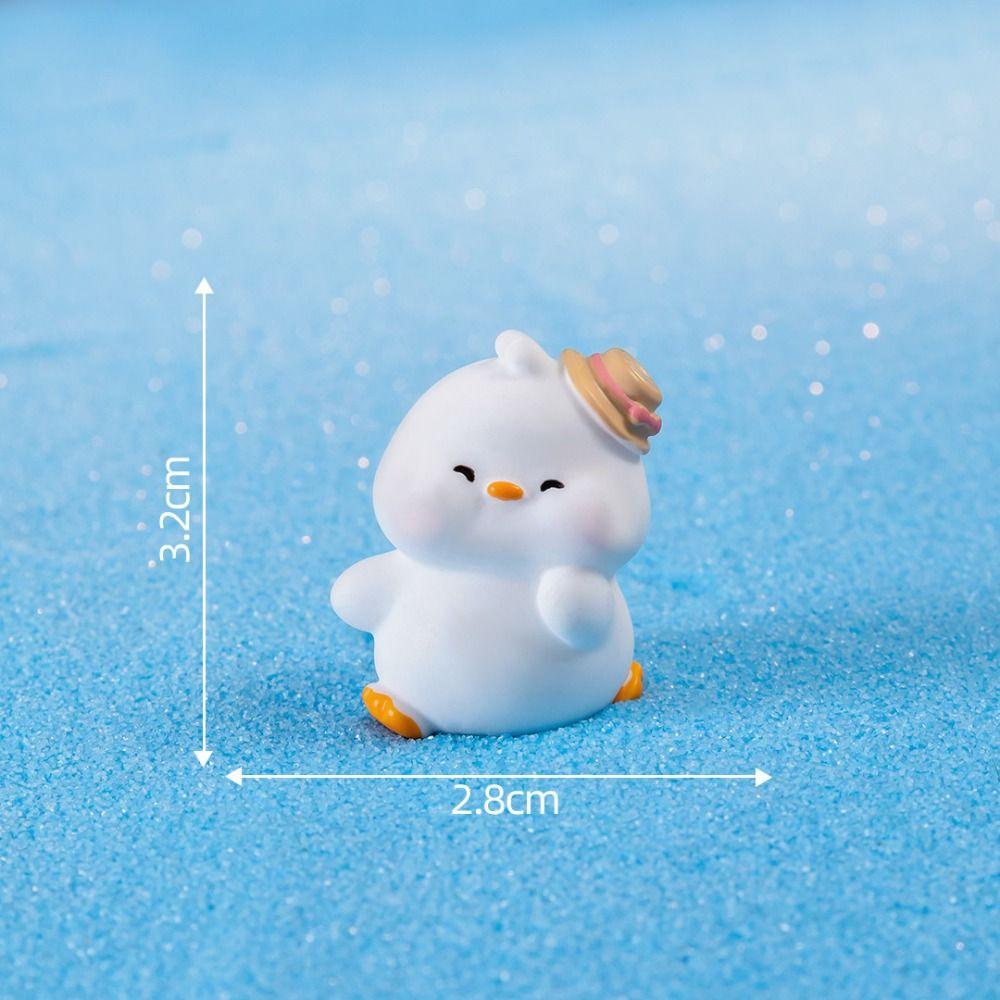 Resin Crafts Mini Duck Figurines DIY Micro Landscape Decoration  Summer Beach