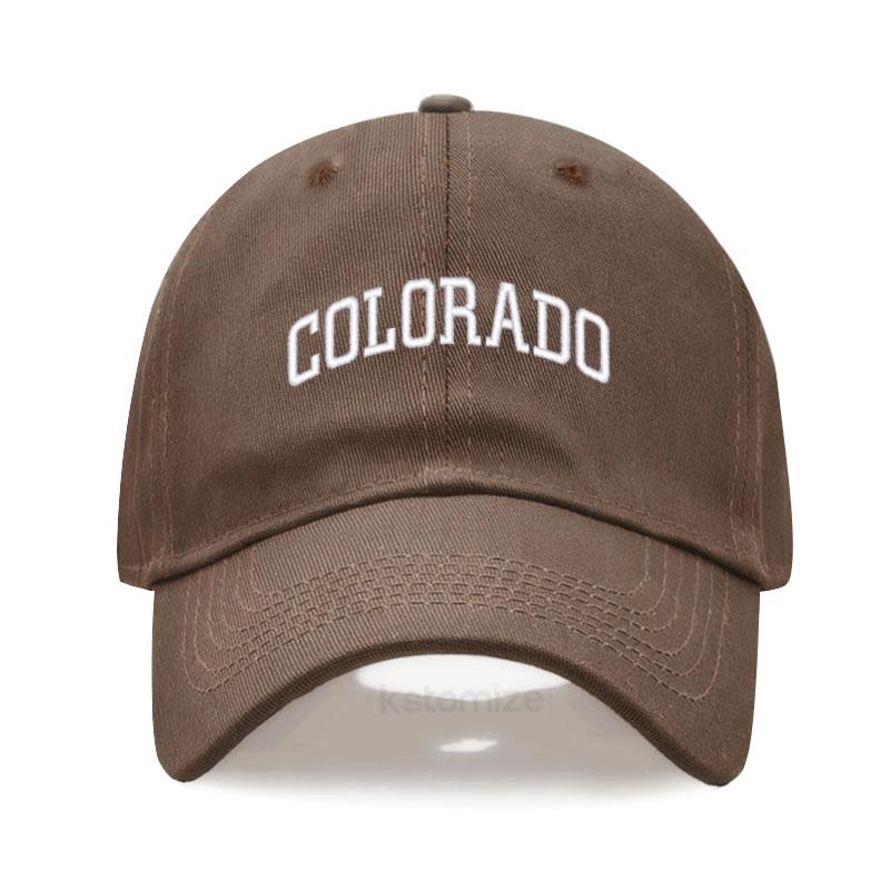 Cappellino da baseball unisex in morbido cotone con ricamo LETTERA COLORADO Regolabile Unisex Cappellini Sportivi Casual per Donne Uomini