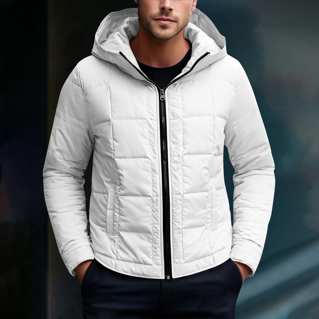 Men's  Baseball Collar  Thickened  Windproof  Keep Warm  Down  Cotton-Padded Jacket  Coat