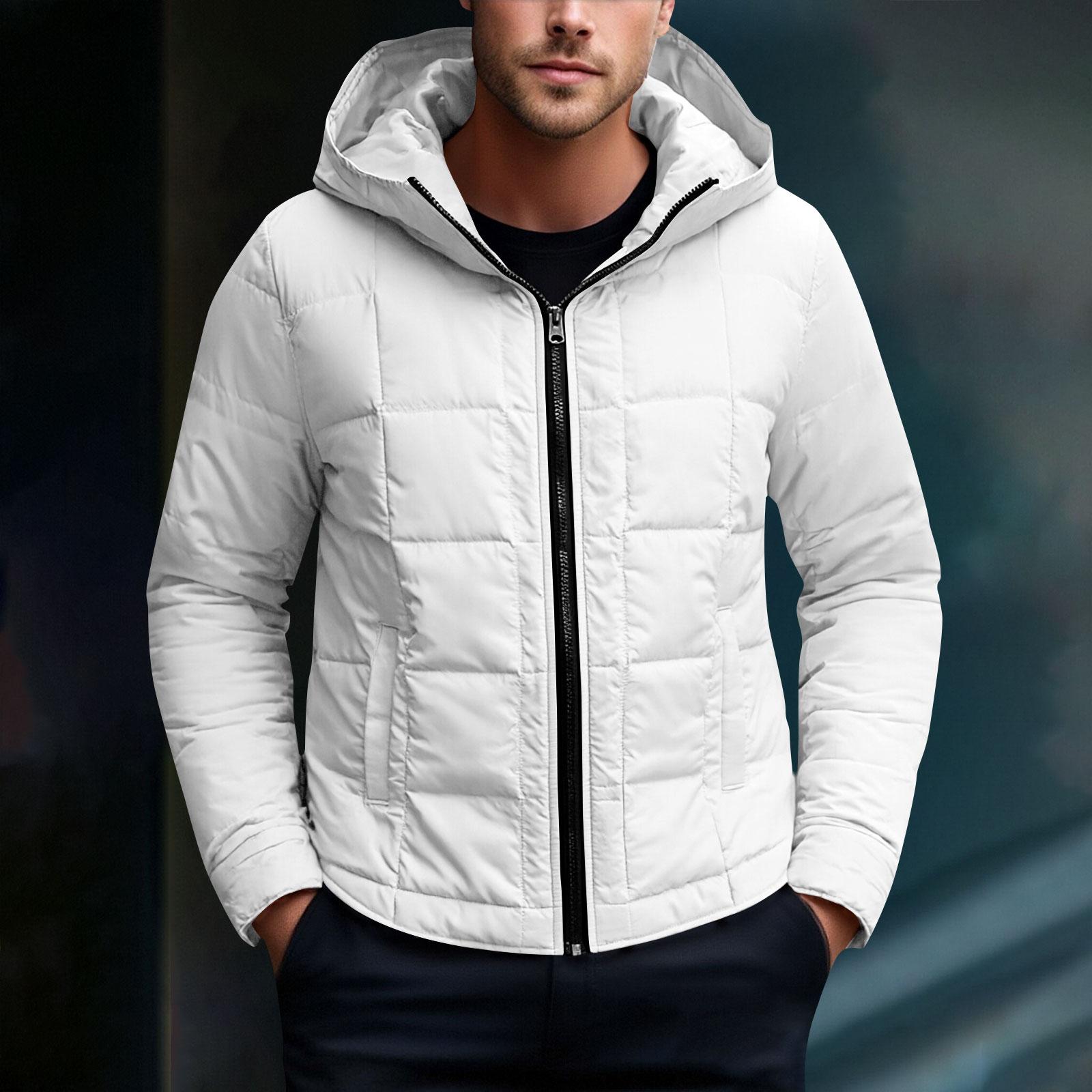 

Men s Baseball Collar Thickened Windproof Keep Warm Down Cotton-Padded Jacket Coat XL