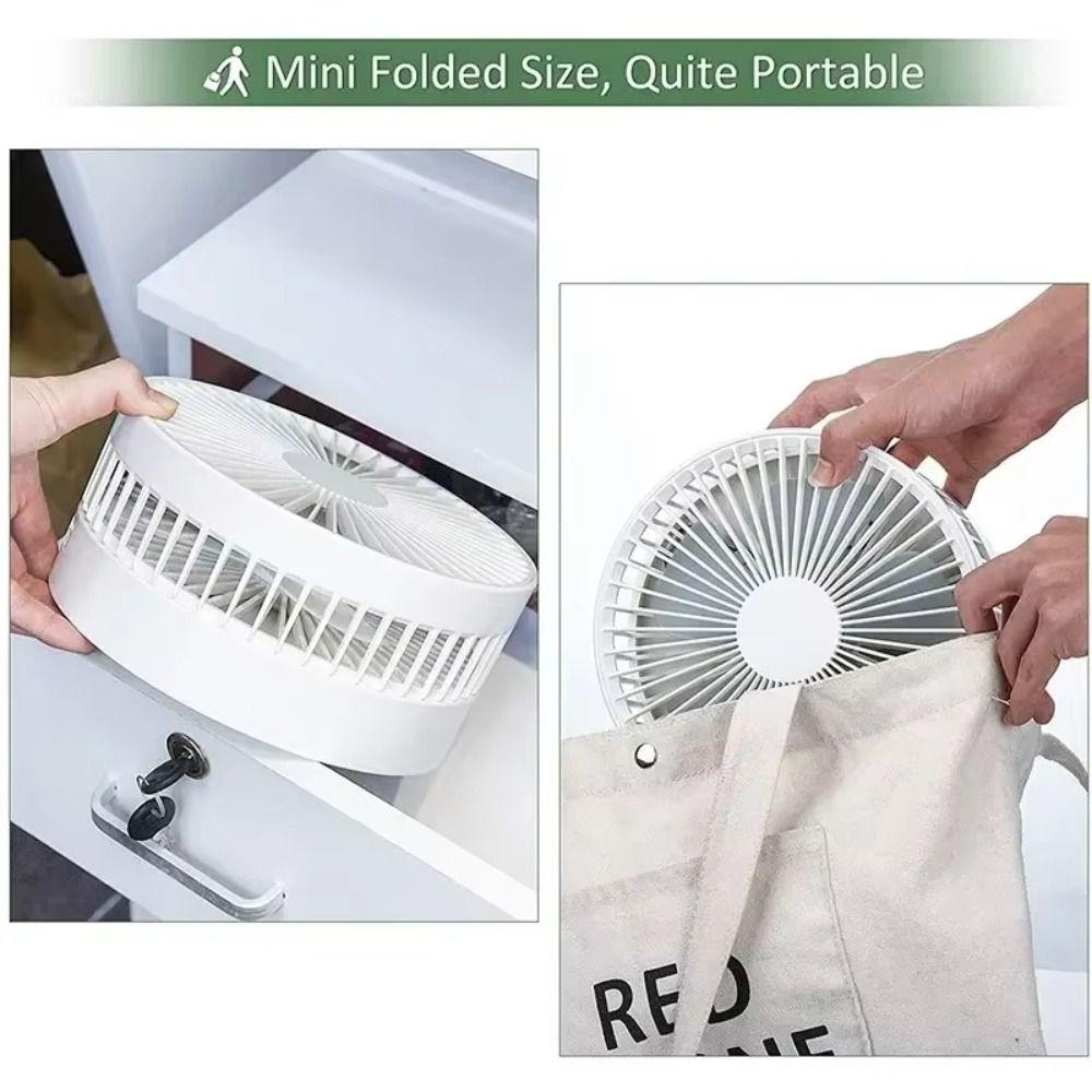 Rotatable Telescopic Electric Fan 24H Long Battery Life Desktop Electric Fan  Outdoor Activity