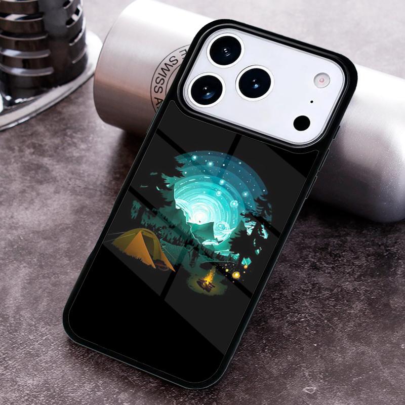 Nature Camping Art Phone Case for iPhone 17 16 15 Pro Max Air 14 13 12 11 Plus Shockproof Capa Cover