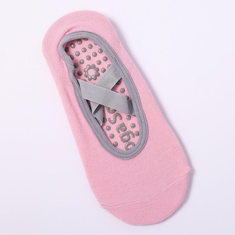

Professional Silicone Anti slip Para Yoga Socks Sweat Absorbing Breathable Sports Straps Pilates Yoga Socks рожевий