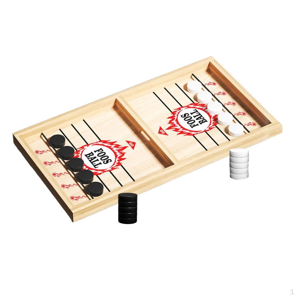 Schnelles Puckspiel Fußball Kinder Erwachsene Tisch Holzhockey für Kinder Hand-Auge-Koordination