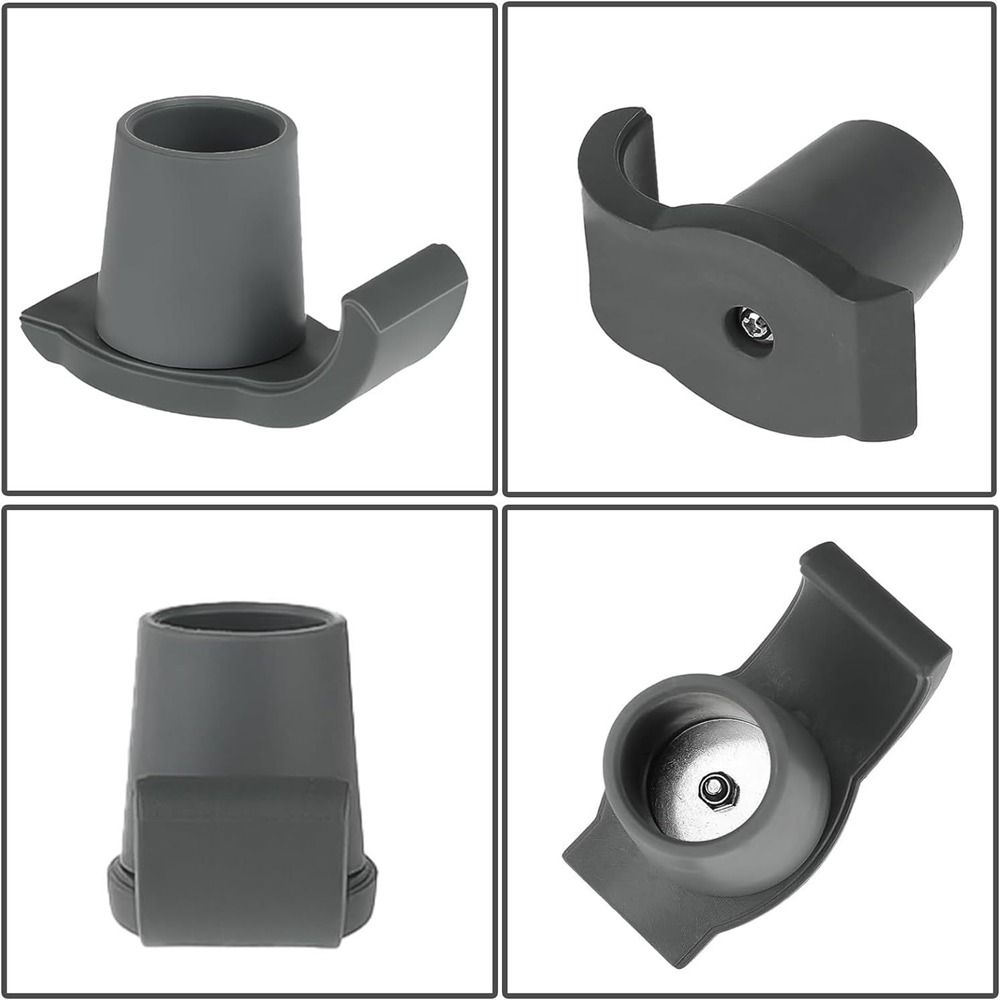 4Pcs Grey Walker Ski Glide Stability Walker Foot Pads Universal Elderly Ski Glides  For Walking Cane