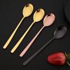 5Set Black Gold Portable Travel Cutlery Set Chopsticks Spoon 304 Stainless Steel Korean Dinnerware Set Luxury Tableware Set