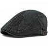 Ht4944 Mens Berets Women Vintage Artist Painter Beret Hat Male Female Ivy Flat Cap Spring Autumn Denim Hat Adjustable Beret Cap