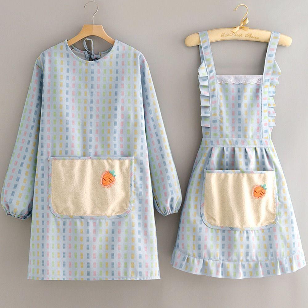Breathable Kitchen Cooking Apron Protective Suspender Work Dress Cleaning Apron  Home Kitchen