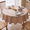 Tassels Tablecloth Waterproof Solid Color Table Cloth Round Cotton Linen Table Cover Dining Party Hotel Desk Case