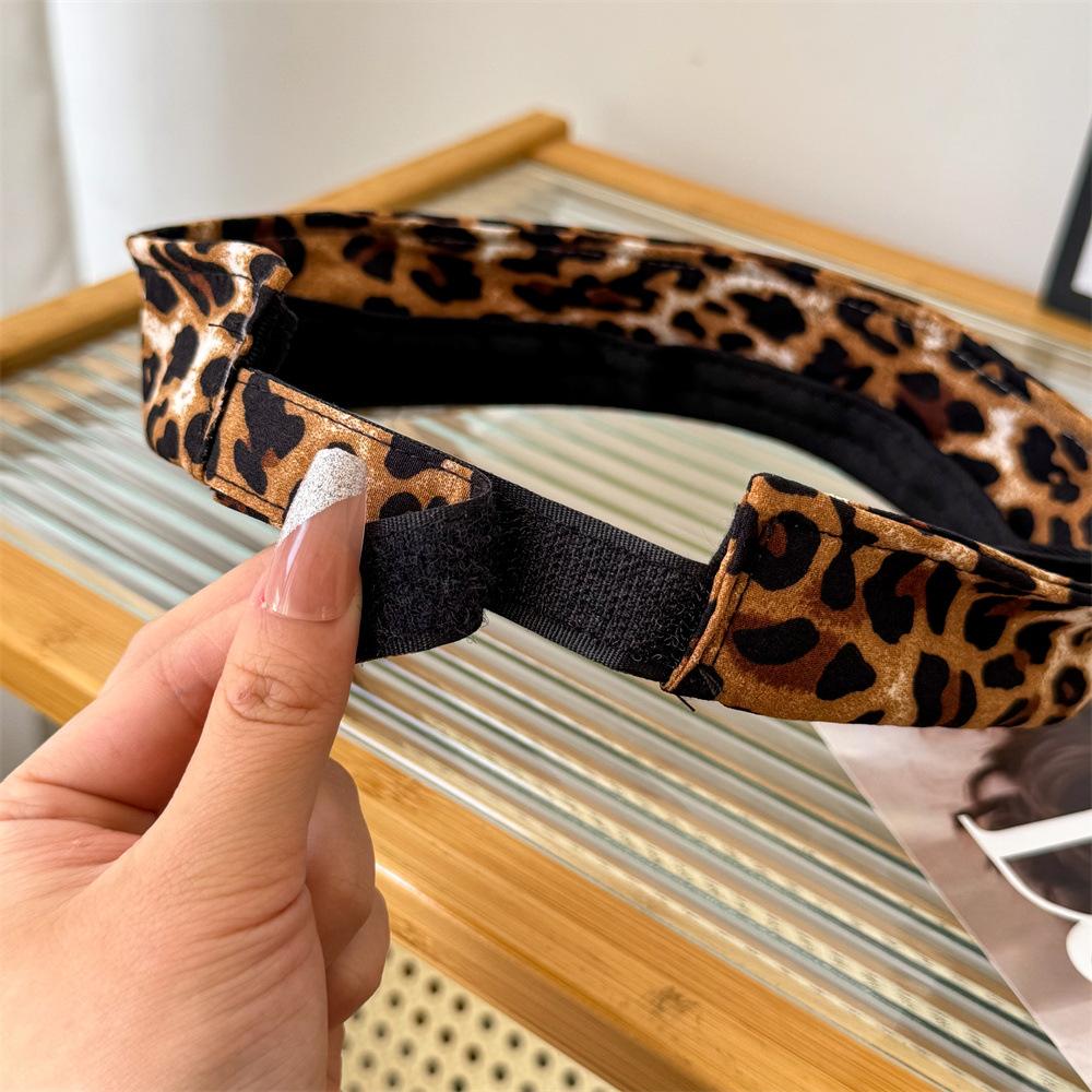 TPU brim leopard print transparent empty top hat children versatile breathable baseball cap outdoor sunshade cap
