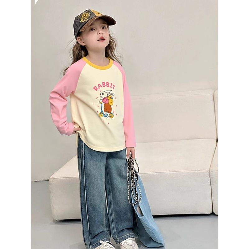 Brand Foreign Trade Children's Clothing Spring New 2026 Children's Cotton Cartoon Long sleeves Shirt Women Bottoming Shirt Baby Clothes
