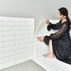 Adhesive Wallpaper Sticker 3D Decoration for Bedroom DIY Waterproof Wall Stickers 70*77cm Brick Pattern Sheet Paper Home Room
