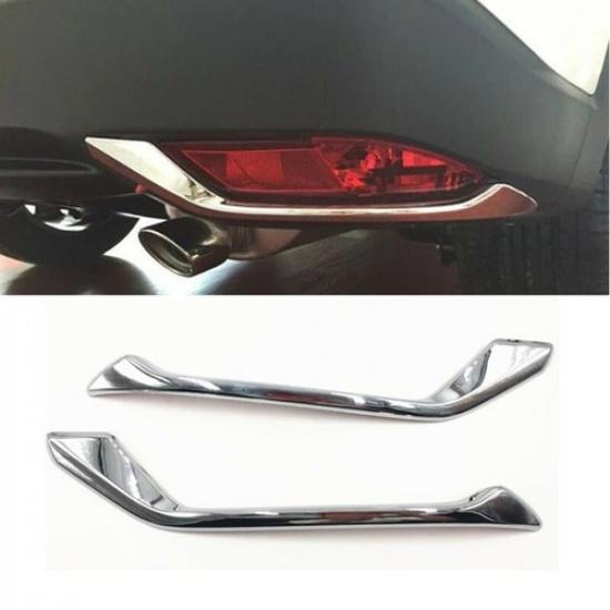 For Honda HR-V HRV Vezel 2016-2019 2X Rear Fog Light Lamp Eyebrow Cover Trim