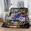 Dark Magician Cartoon Anime Throws Blanket Kids Super Soft Cute Blankt for Travel Couch Picnic Bed Flannel Blanket Birthday Gift