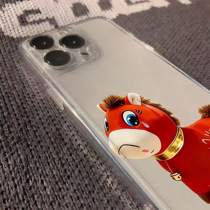 2026 crying horse for iphone17promax mobile phone case 11 apple 16/14pro Guochao 13/12/15