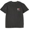 Tommy Hilfiger Tjm Reg Unisex Fun Novelty 2 T Round Neck National Flag Logo Printed Short Sleeve T-Shirt Unisex Tops Black DM18548000-BDS