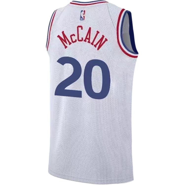 Nike X NBA Collaboration Philadelphia 76ers SS25 McKean City Edition Fashion Comfortable Soft Skin-Friendly Basketball Jersey Men jersey FQ4389-100