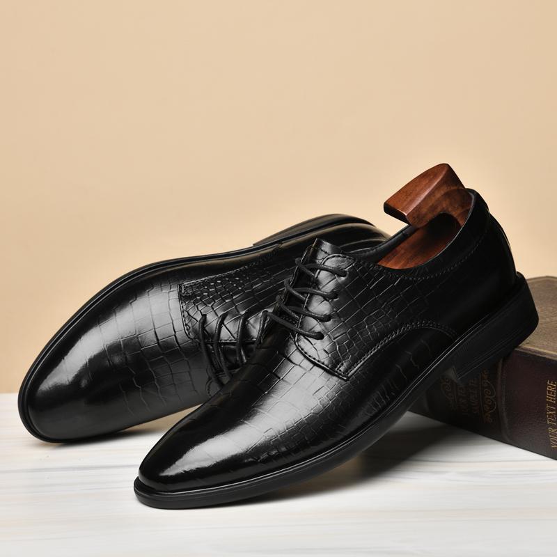 Oxfords Haut de Gamme Chaussures Habillées pour Homme Cuir Véritable Lacets Chaussures Décontractées pour Homme Marque de Luxe Bureau d'Affaires Formel Luxe Chaussures pour Homme